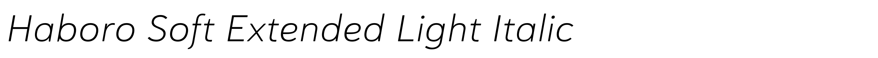 Haboro Soft Extended Light Italic